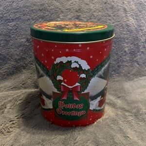 Vintage 1995 Maurice Lenell Cookie Co Christmas Themed Design Tin